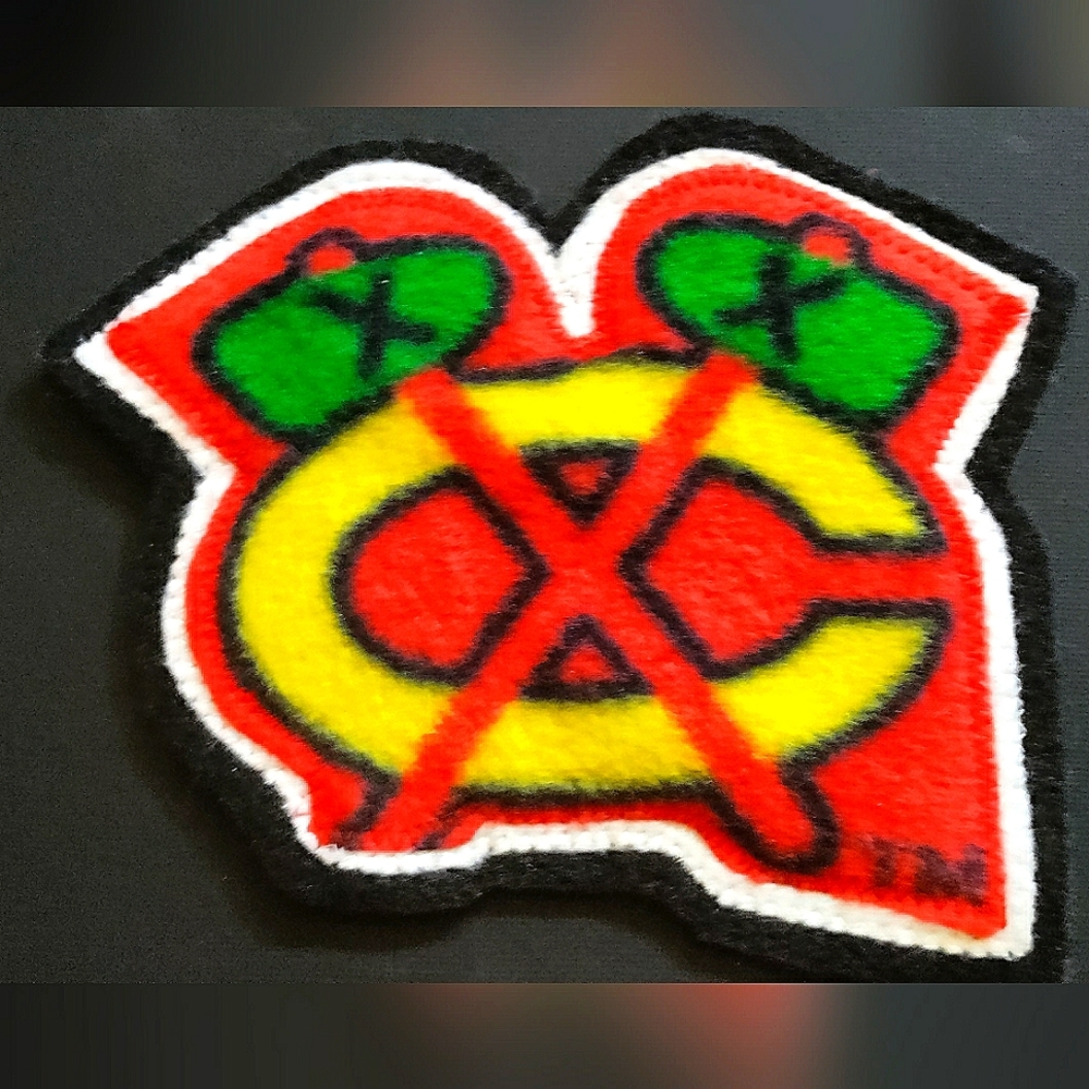 NEW NHL Chicago Black Hawks Tomahawk Hockey Patch/Emblem/Appliqué 5.5"x5" Sew-On